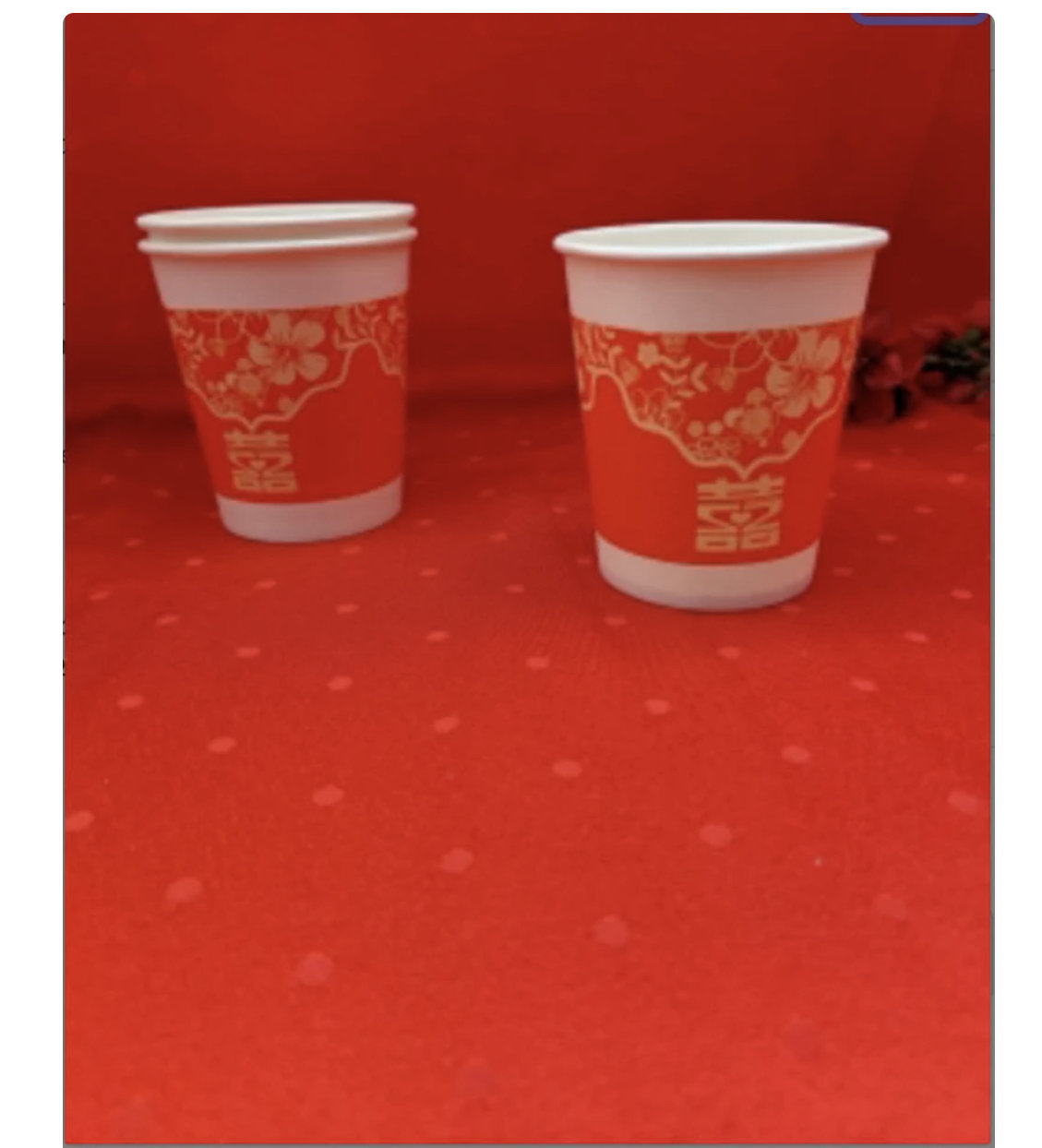 Wedding or Chinese New Year Paper Cups (50 pcs)