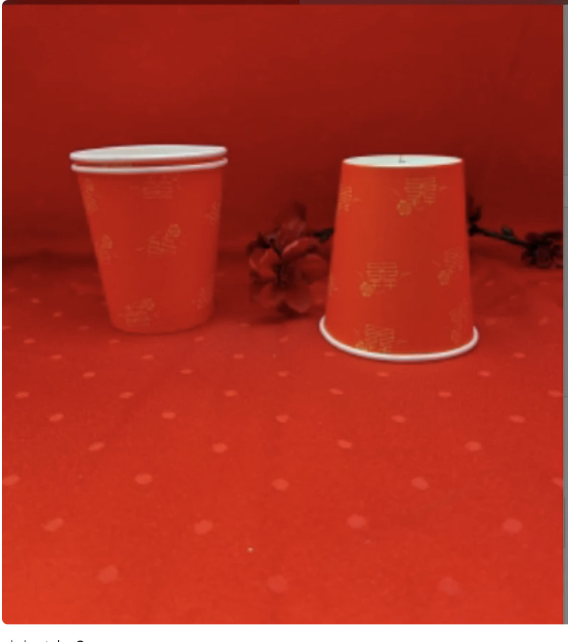 Wedding or Chinese New Year Paper Cups (50 pcs)