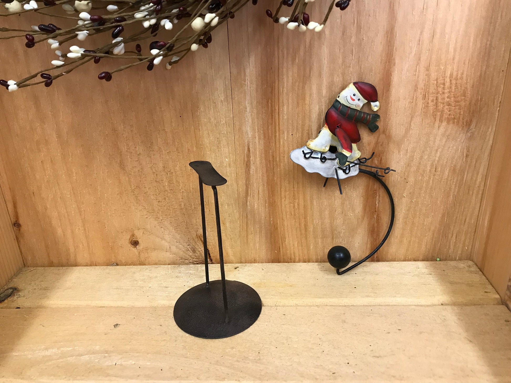 10‘’ little snowman skiing tin balance