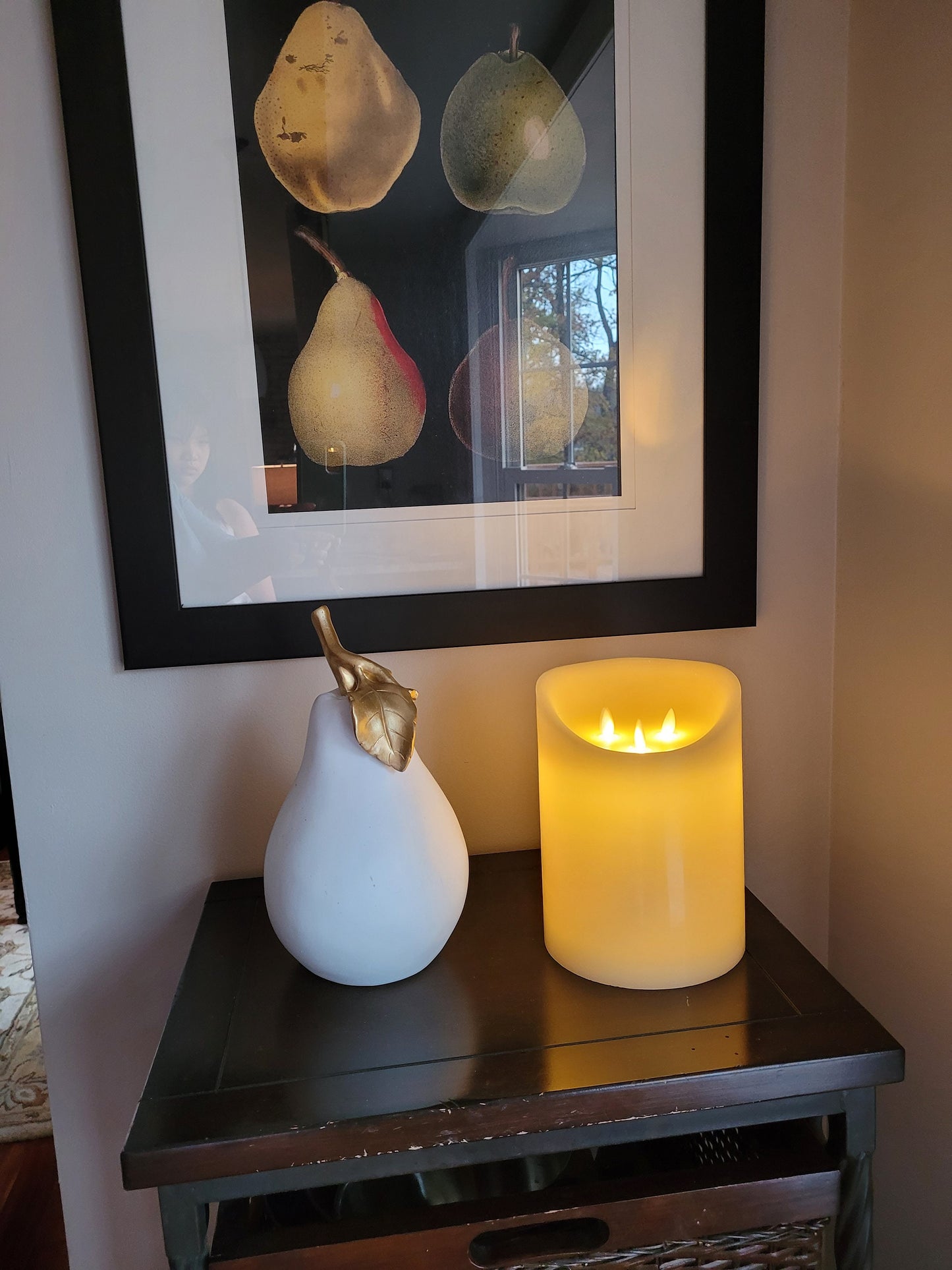 LED Candles with 3 Flickering Wicks (Cream and Mahogany)