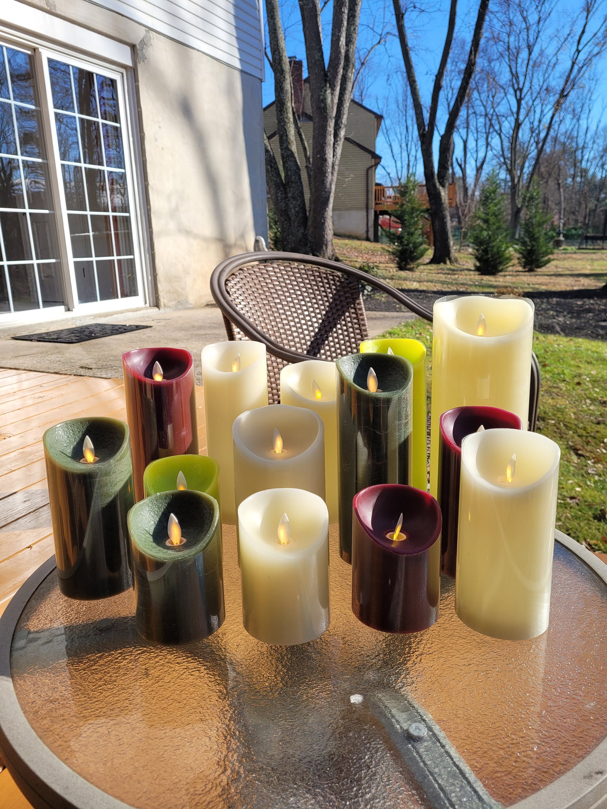 Flameless Candles Flickering LED Candles Real Wax /Pillar Battery Operated Candles