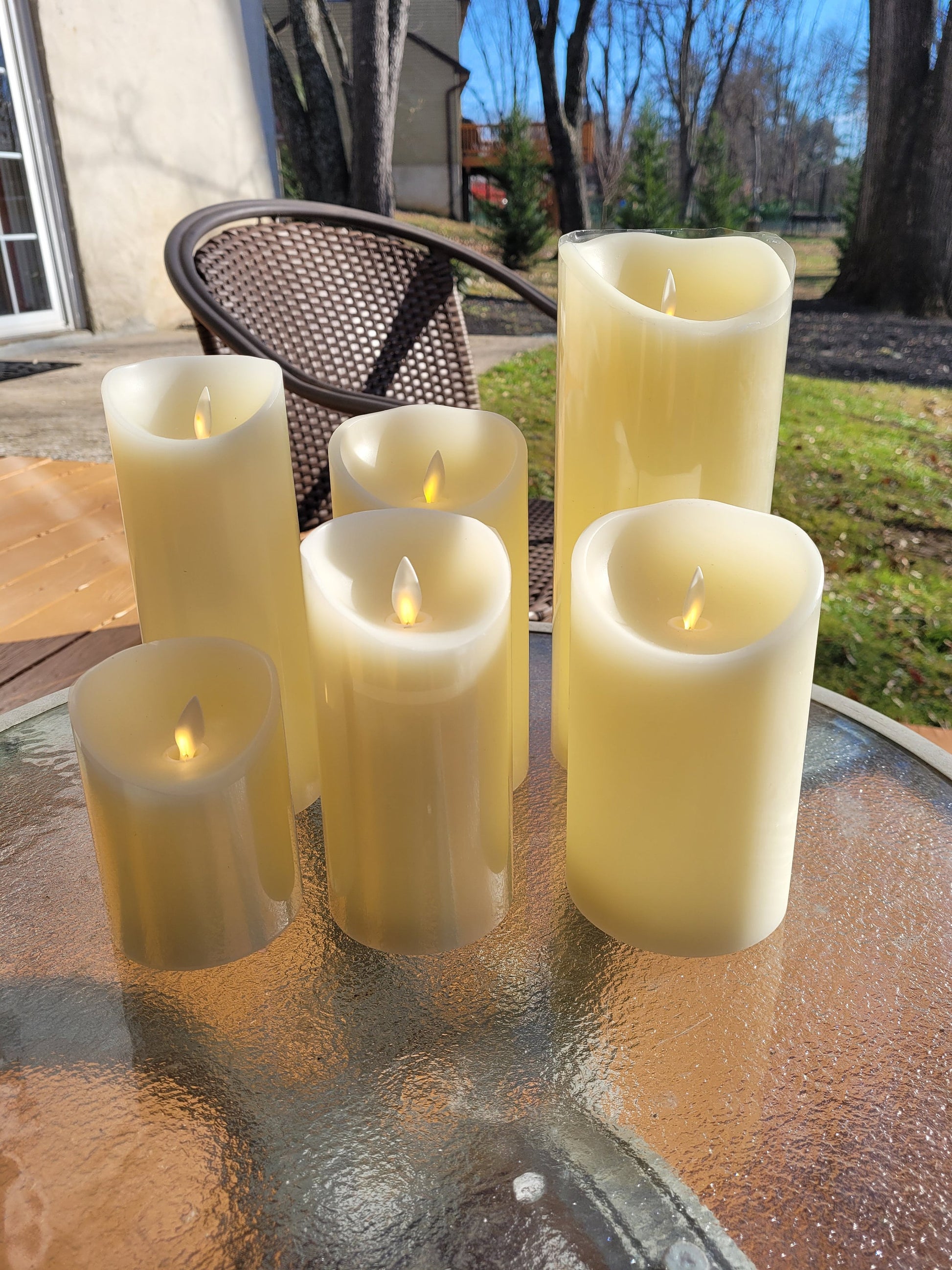 Flameless Candles Flickering LED Candles Real Wax /Pillar Battery Operated Candles