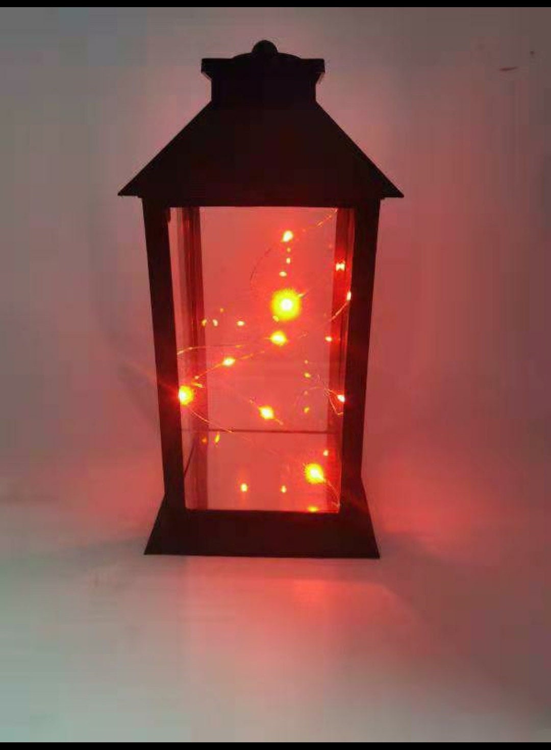 12'' Hanging lantern with fairy lights/multi colors