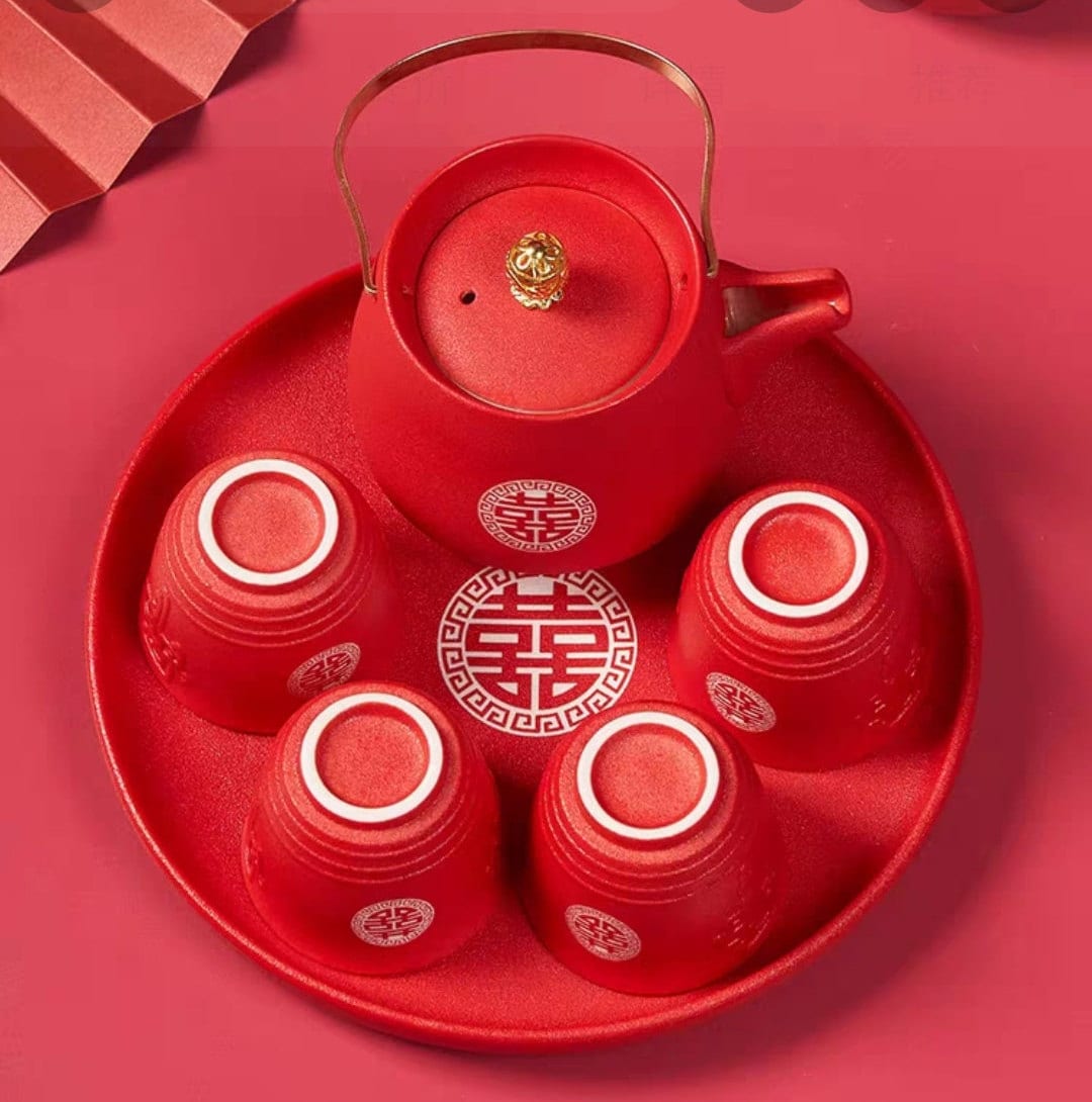 Double Happiness wedding Tea Sets