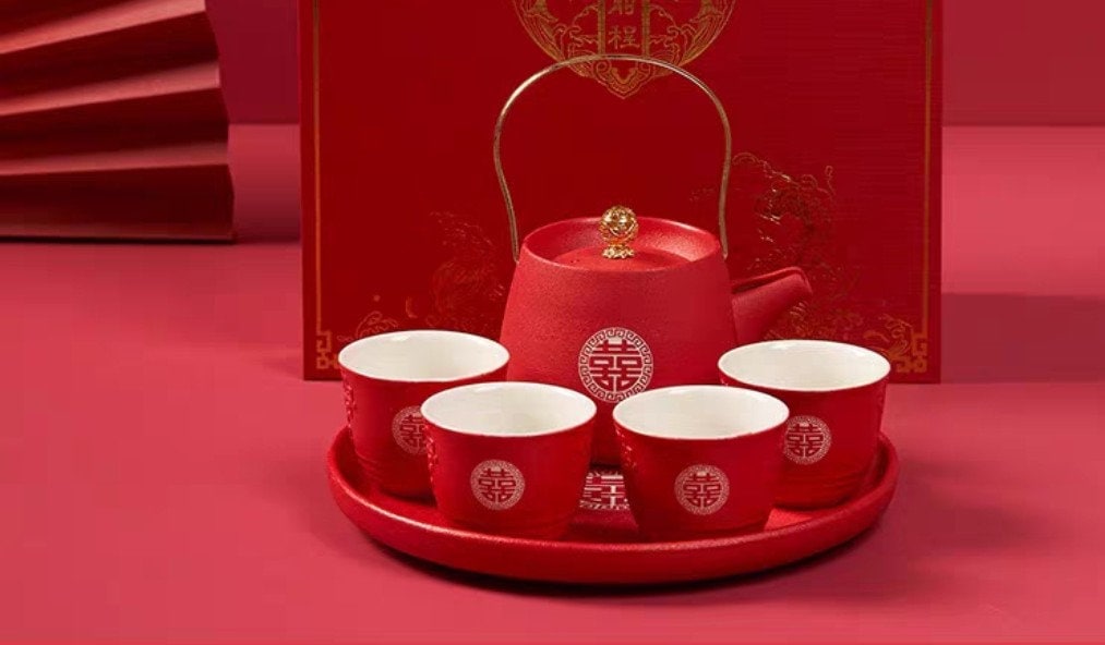 Double Happiness wedding Tea Sets