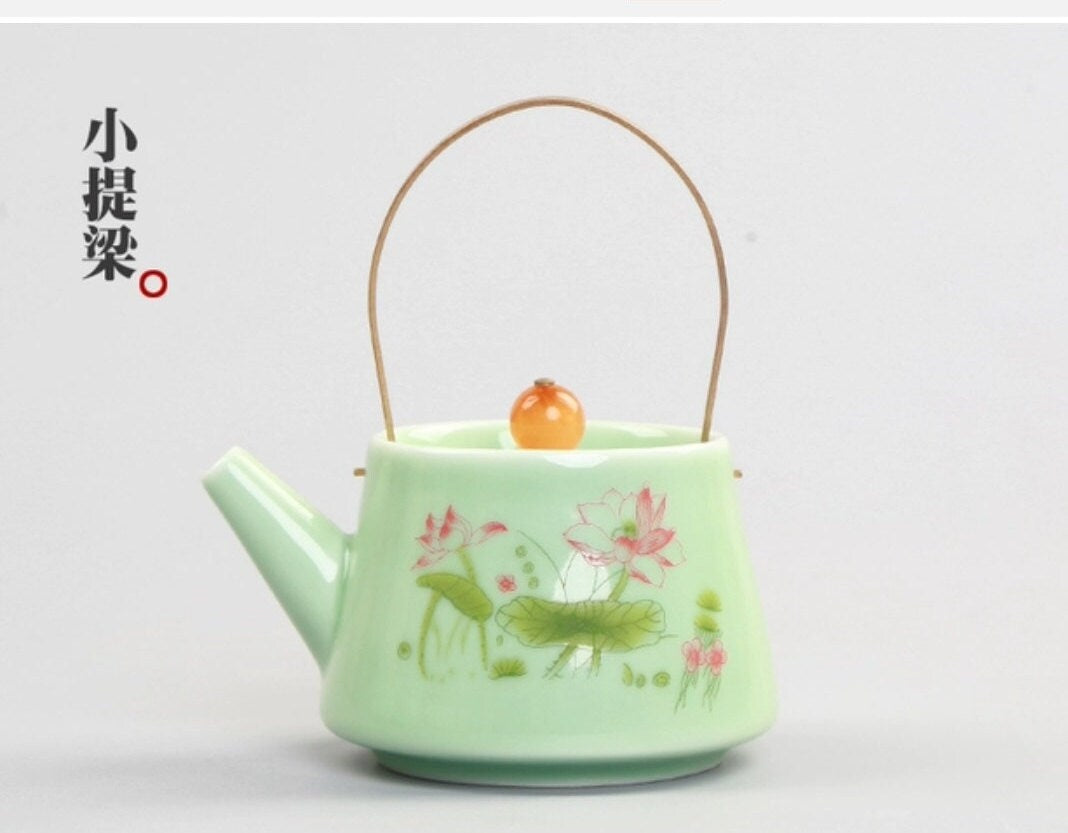 Portable traveling 3D koi fish with lotus tea set/kungfu tea/tea art