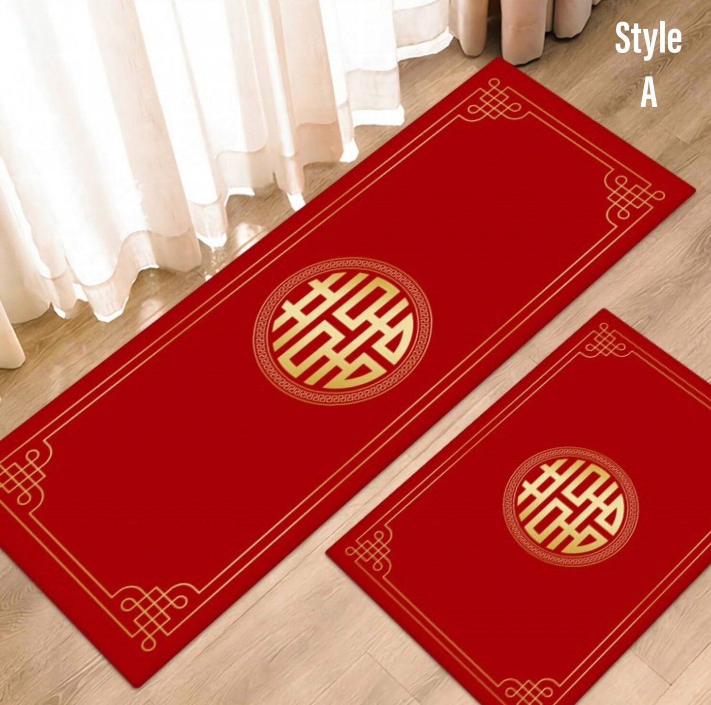 Traditional wedding double happiness carpet