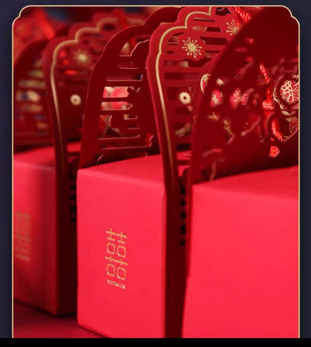 Traditional Cartoon Bride And Groom Wedding Favor Boxes With Tassel 10pcs/S/L Size