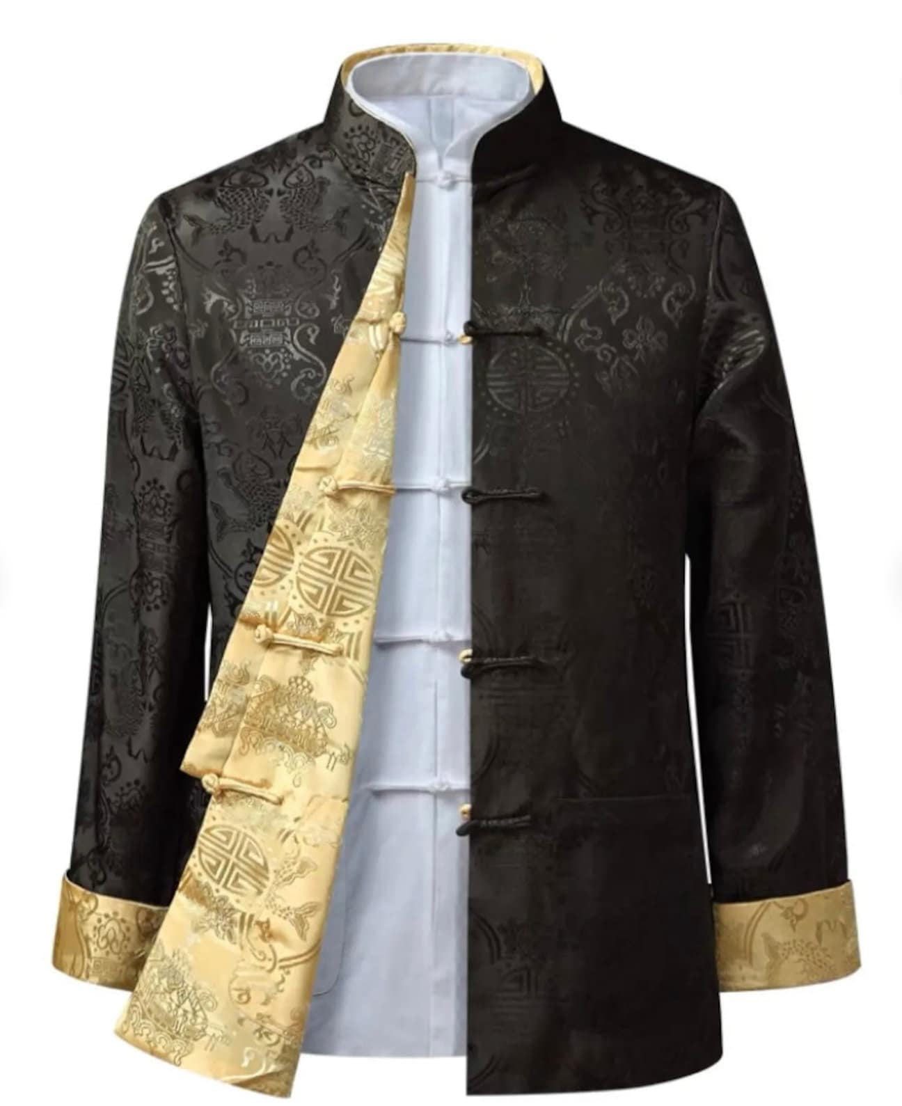 Chinese Mandarin Reversible Jacket Suit/Male Tang Suit/Groom Outfit