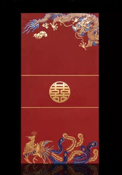 Oriental Wedding Money Red Pockets/A Set of 6