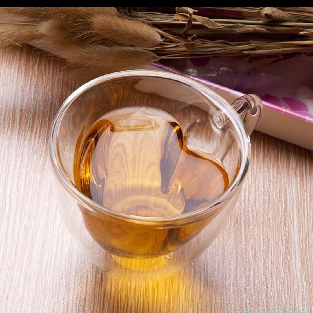 Glass Heart Shaped Cups