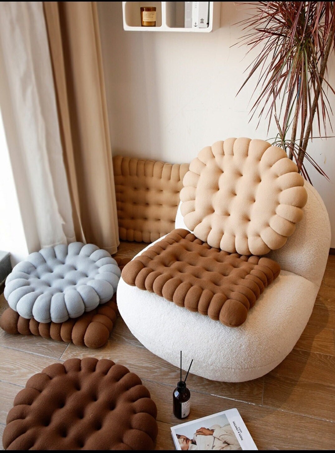 Lovely Biscuit Soft Plush Pillow/Plush Seat Cushion