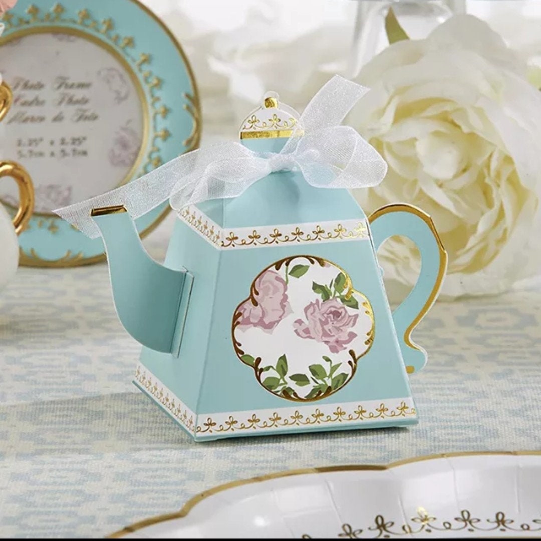Mini Teapot Party Favor Box/A set of 25 Tea party Favor/Bridal Theme/Baby Shower