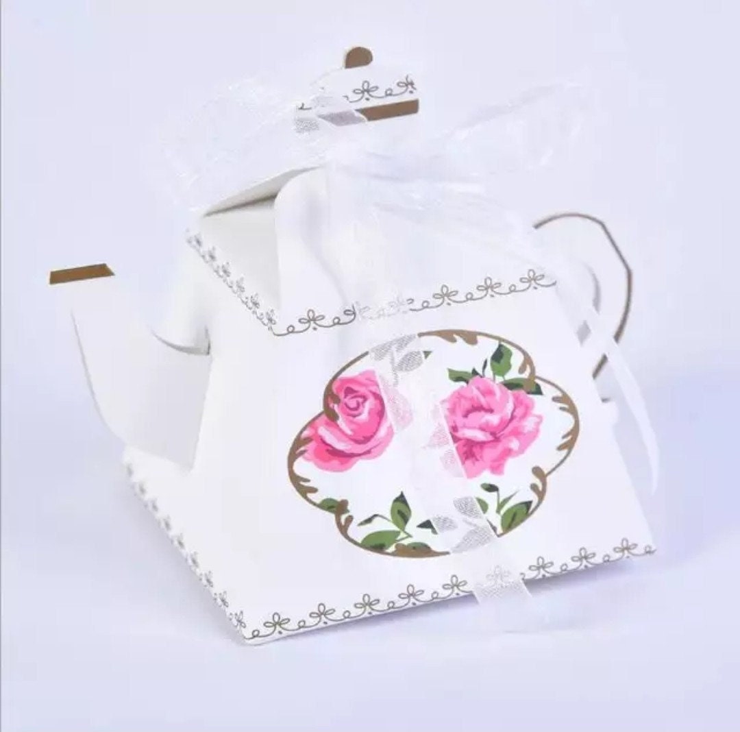 Mini Teapot Party Favor Box/A set of 25 Tea party Favor/Bridal Theme/Baby Shower