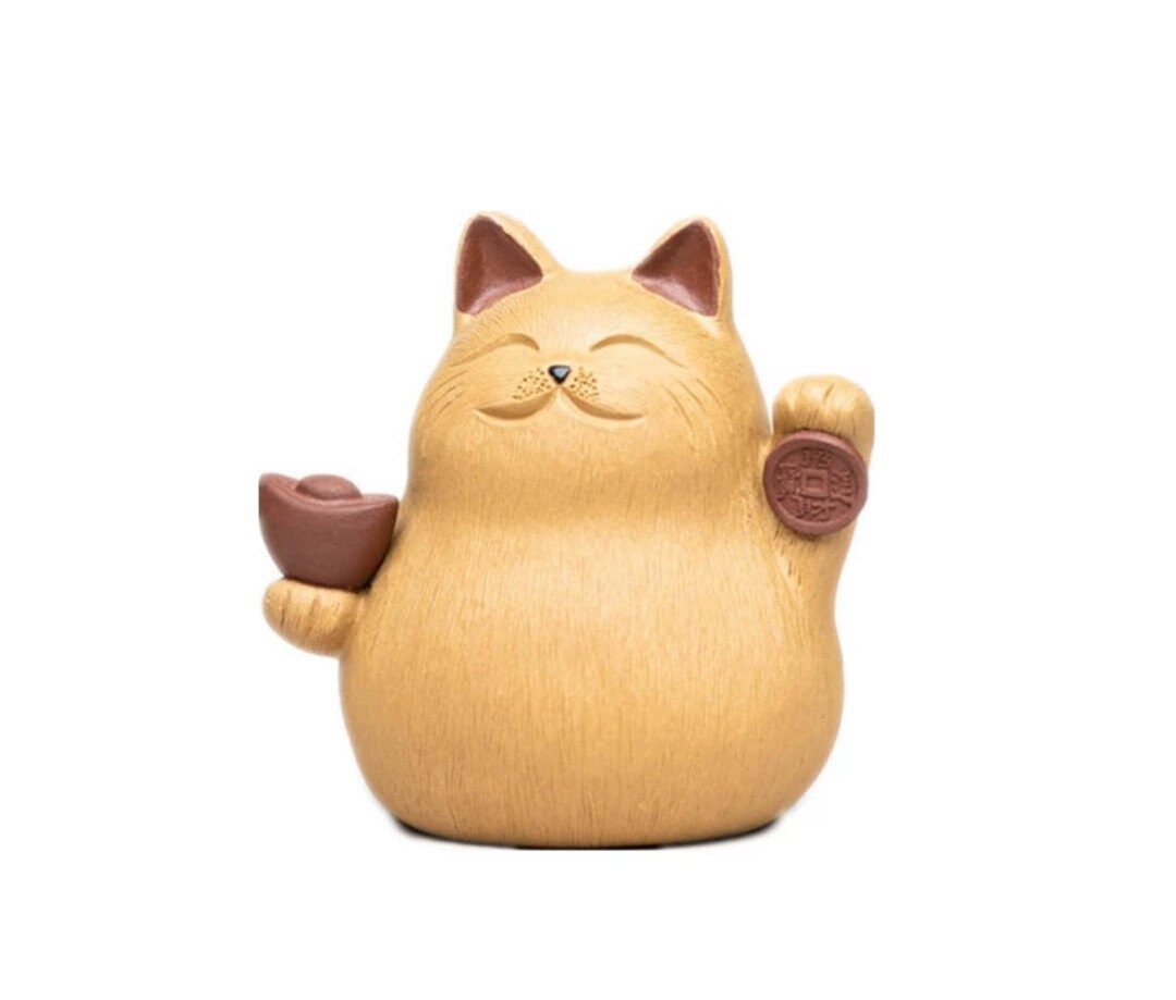 Lucky Cat Tea Pet/ZiSha YiXing Pottery/Kungfu Tea Pet