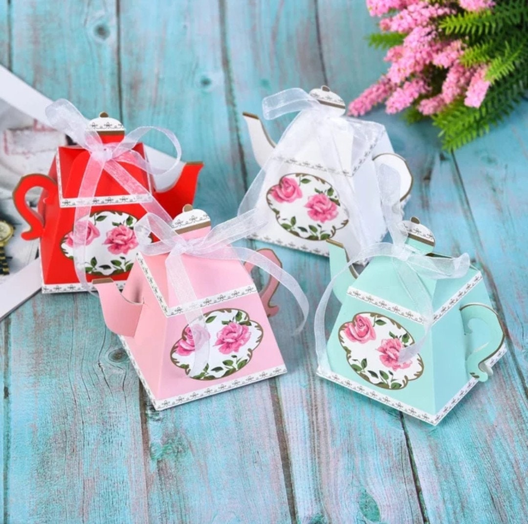 Mini Teapot Party Favor Box/A set of 25 Tea party Favor/Bridal Theme/Baby Shower