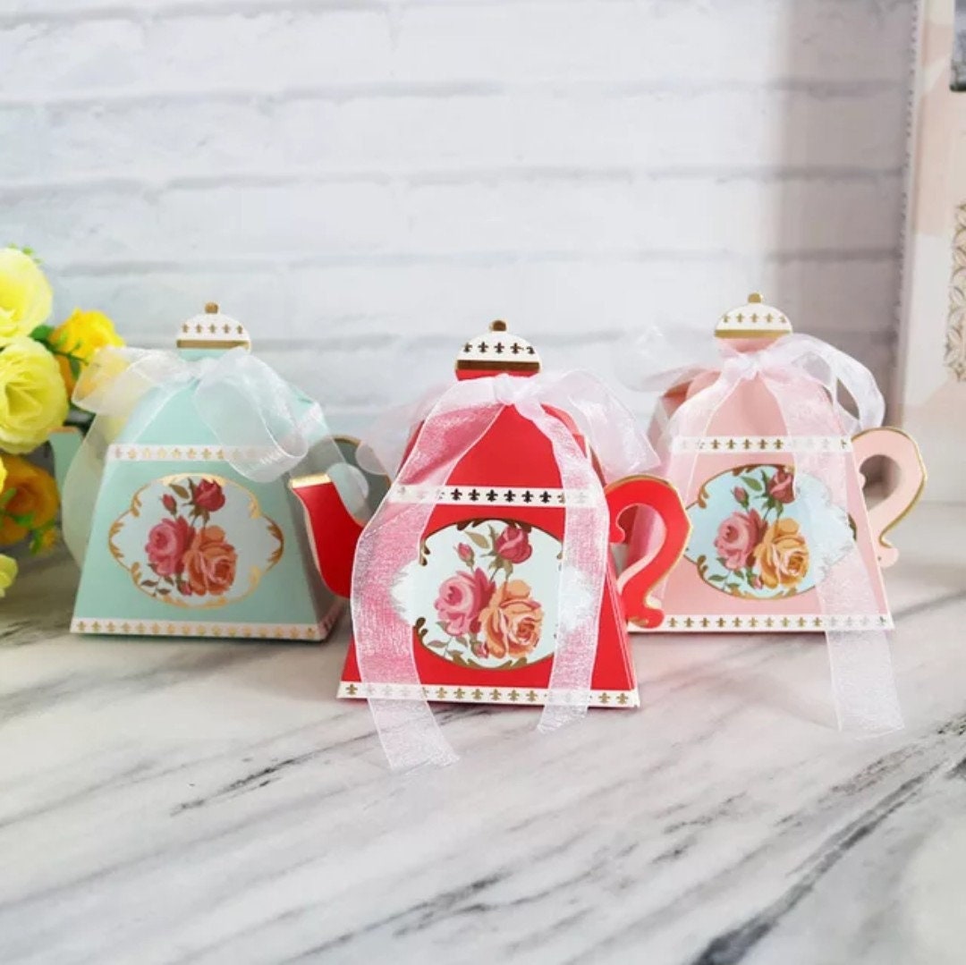 Mini Teapot Party Favor Box/A set of 25 Tea party Favor/Bridal Theme/Baby Shower