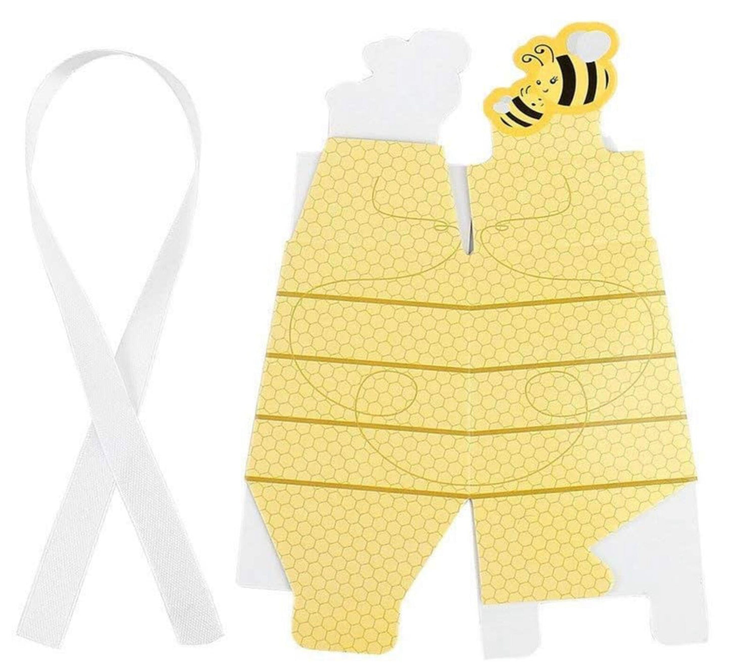 50 Pack Bee Treat Boxes/Paper Beehive Gift Boxes For All Bee Theme Parties