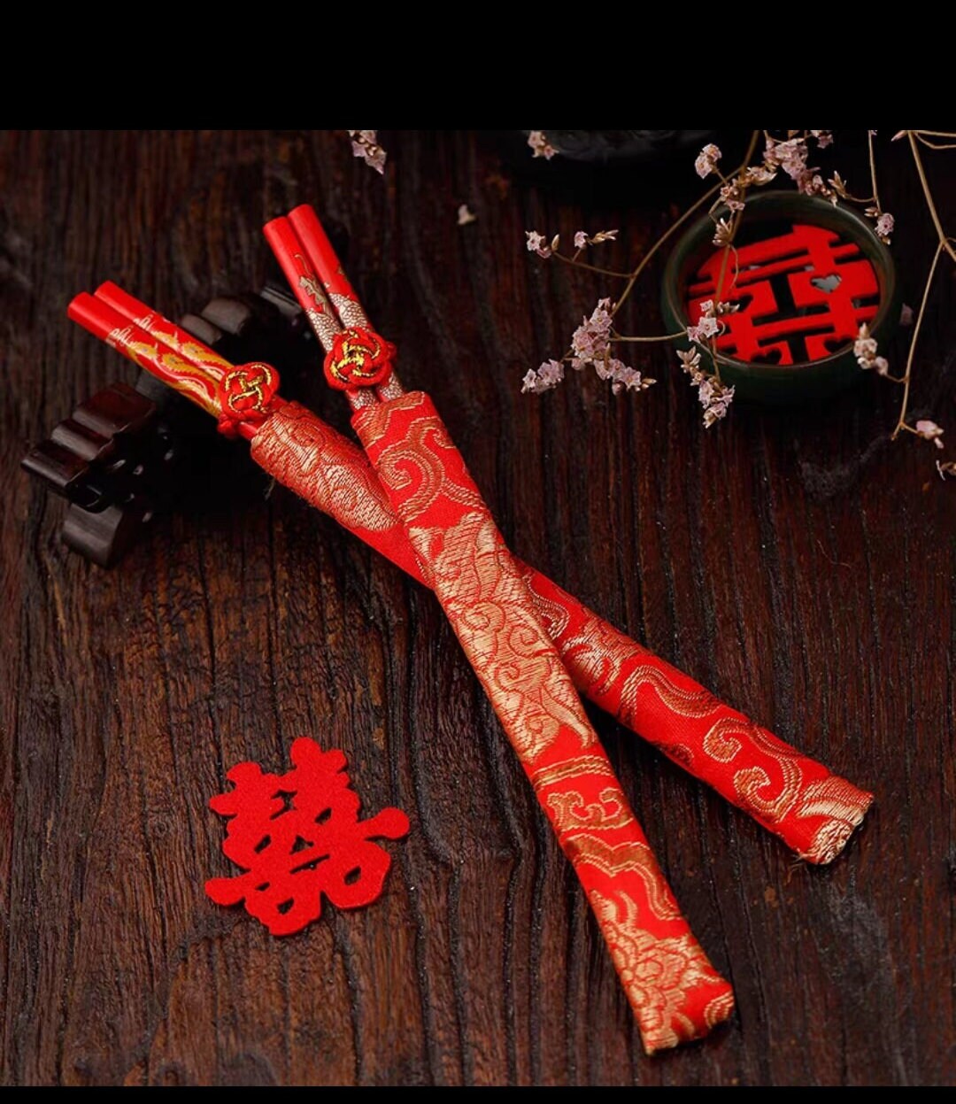 Oriental Dragon and Phoenix Chopsticks/A Set Of 2 Pairs