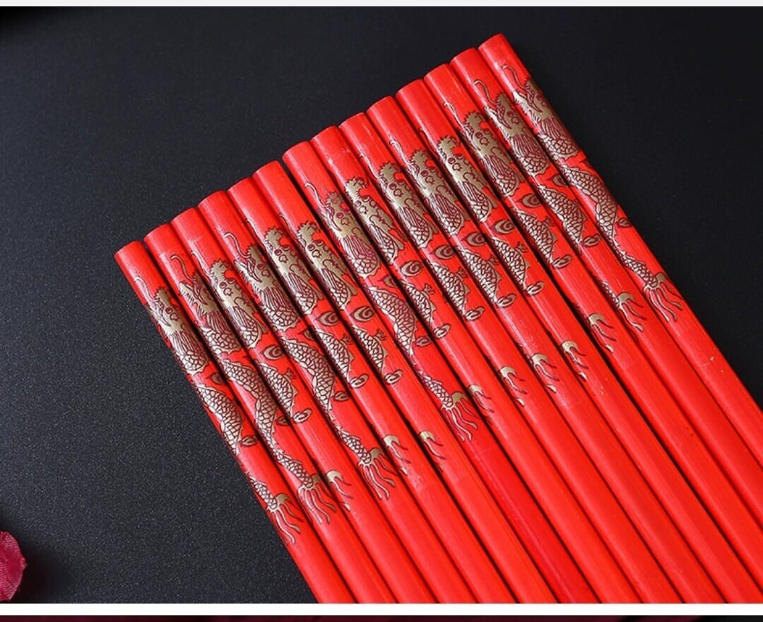 Oriental Dragon and Phoenix Chopsticks/A Set Of 2 Pairs