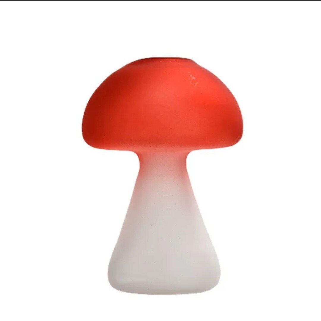 Mushroom Glass Shaped Vase/Mushroom Flower Planter/Glass Vase