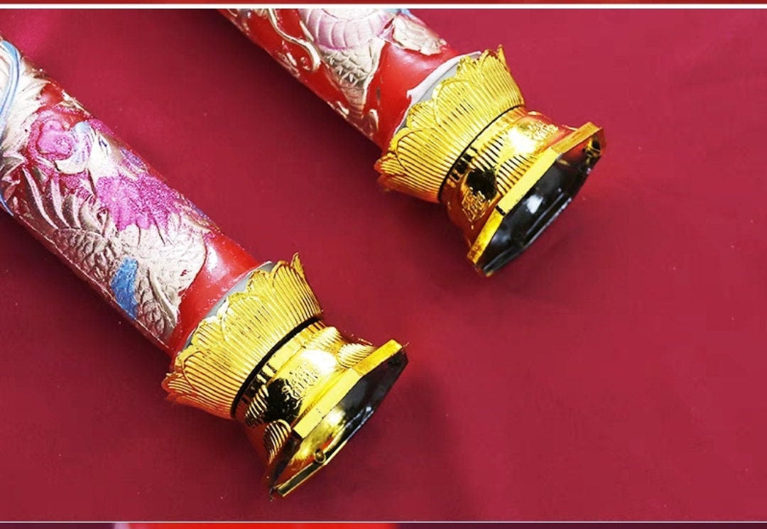 Oriental Wedding Dragon And Phoenix Wax Candles/Wedding Tea Ceremony/A Set Of Two