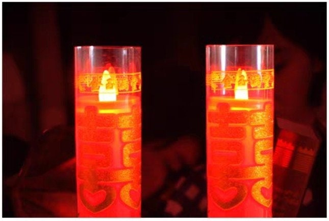 Dragon And Phoenix LED Candles/Pairs For Traditional Weddings Ceremony