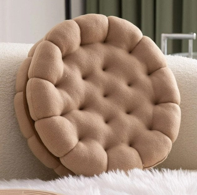 Sandwich Round Throw Pillow/Velvet Home Decoration/Round Cushion/Home Decorative for Sofa Chair/Bed Car Office Supplies