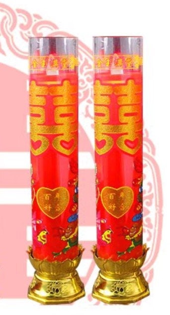 Dragon And Phoenix LED Candles/Pairs For Traditional Weddings Ceremony