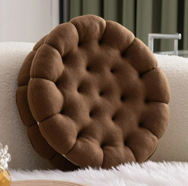 Sandwich Round Throw Pillow/Velvet Home Decoration/Round Cushion/Home Decorative for Sofa Chair/Bed Car Office Supplies