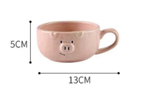 Cute Polar Bear And Pig/Personalized Cartoon Cups/Ceramic Latte Cups/Iced Coffee Mugs/250ML
