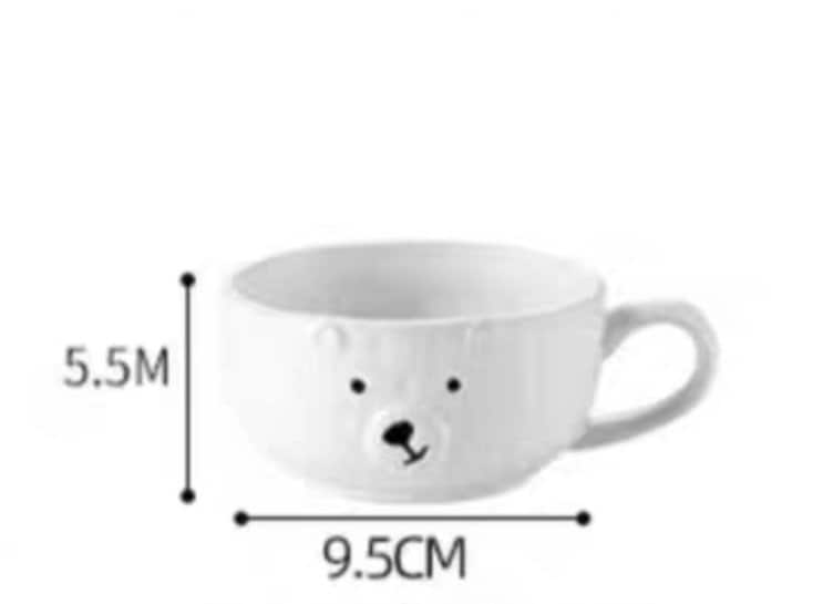Cute Polar Bear And Pig/Personalized Cartoon Cups/Ceramic Latte Cups/Iced Coffee Mugs/250ML
