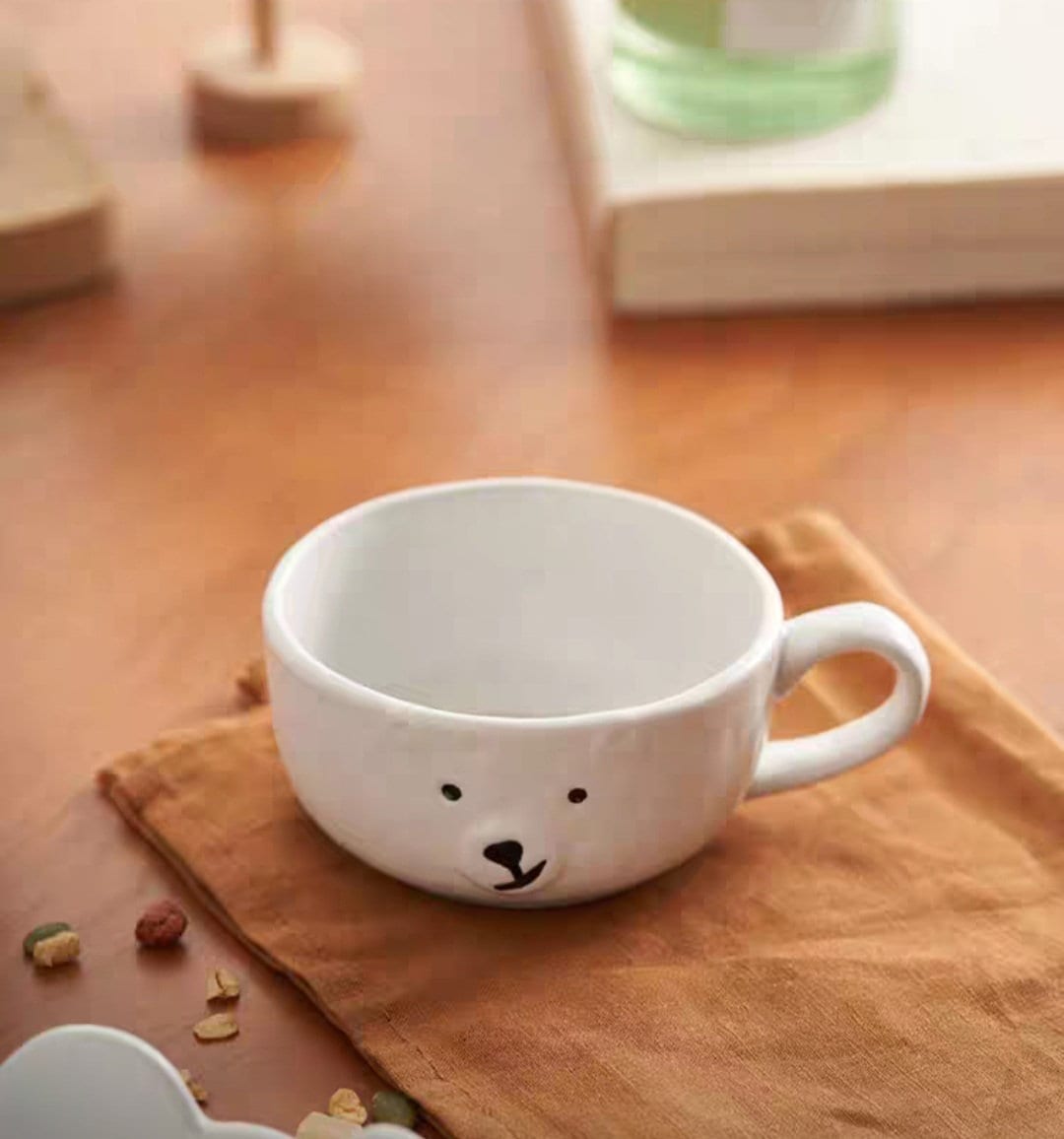 Cute Polar Bear And Pig/Personalized Cartoon Cups/Ceramic Latte Cups/Iced Coffee Mugs/250ML