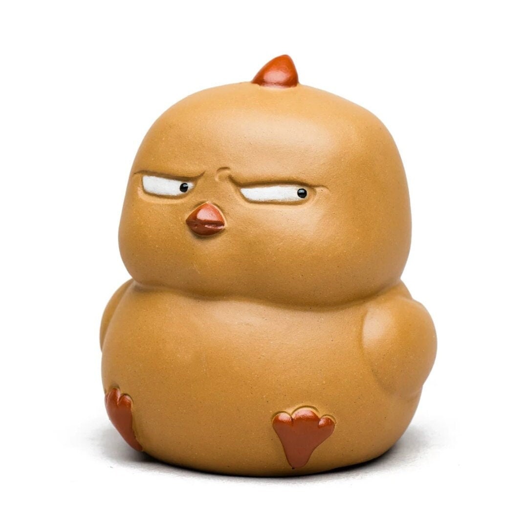 Cute angry bird tea pet/ ZiSha YiXing pottery/Kongfu tea pet/tea accessory