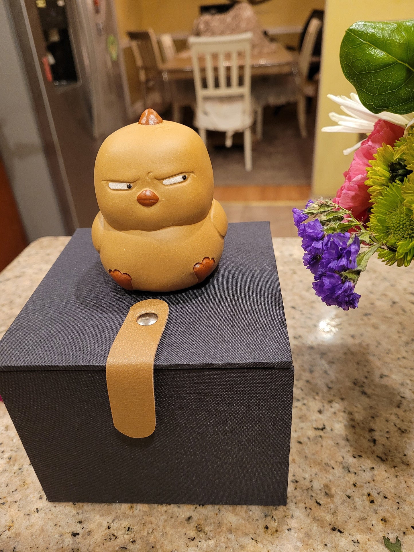Cute angry bird tea pet/ ZiSha YiXing pottery/Kongfu tea pet/tea accessory