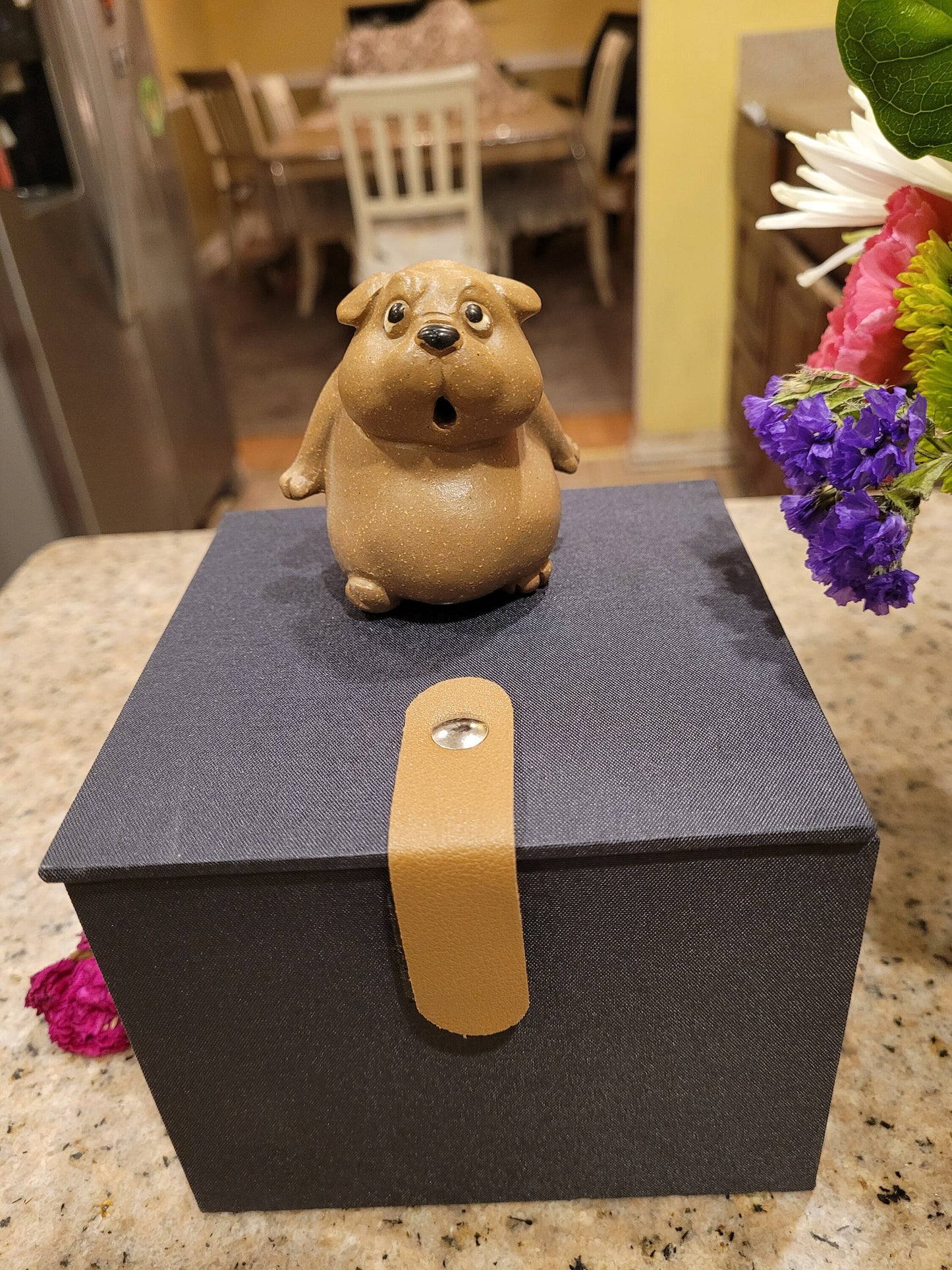 Cute dog tea pets/ZiSha YiXing pottery/Kungfu tea pets/incense burner/tea accessories