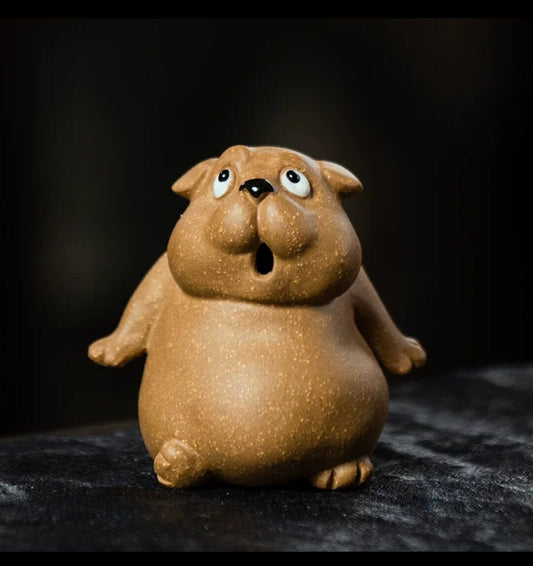 Cute dog tea pets/ZiSha YiXing pottery/Kungfu tea pets/incense burner/tea accessories