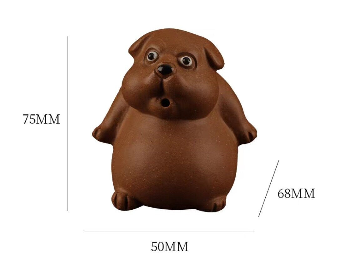 Cute dog tea pets/ZiSha YiXing pottery/Kungfu tea pets/incense burner/tea accessories