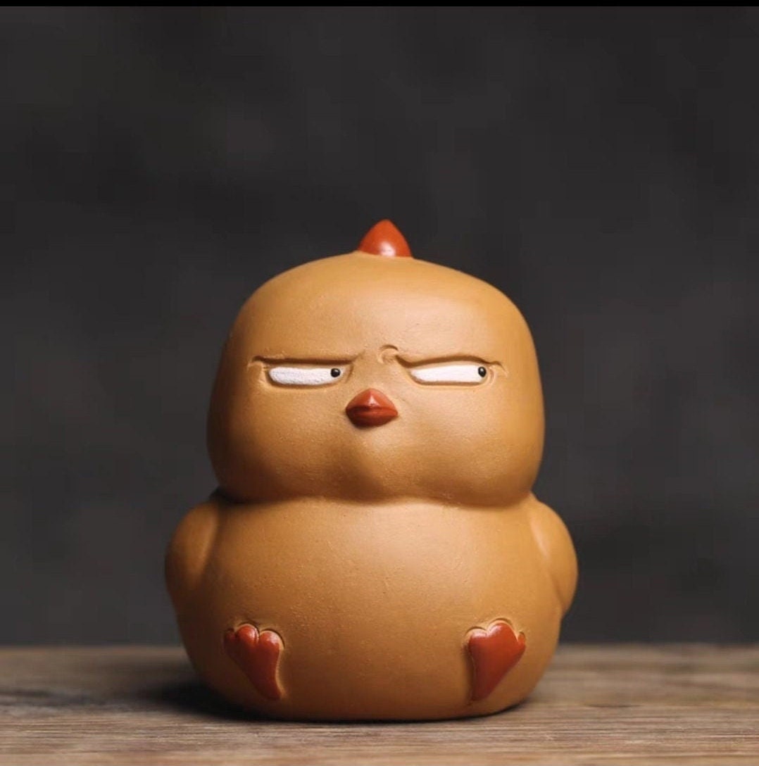 Cute angry bird tea pet/ ZiSha YiXing pottery/Kongfu tea pet/tea accessory
