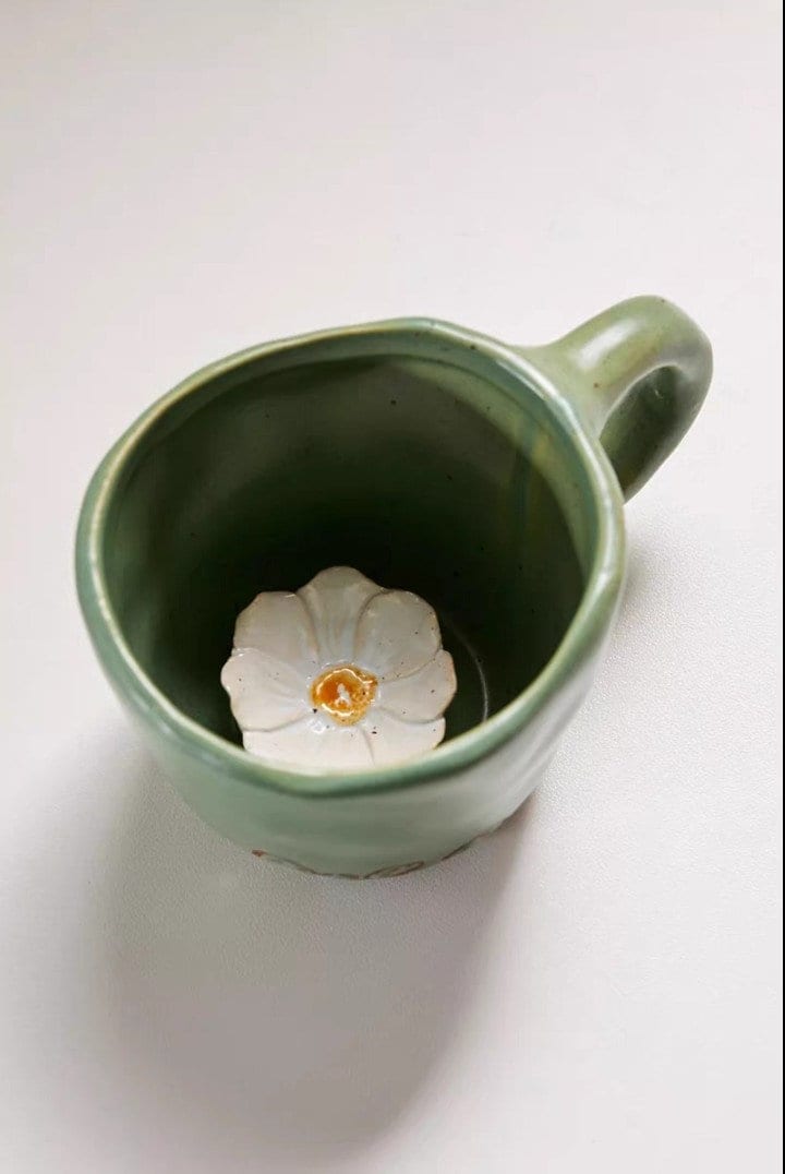 3D Creative Ceramic Peekaboo Animal Mugs/Ceramic Hidden Daisy Coffee Cup/Black Cat Mug/Snail Cup/White Dog