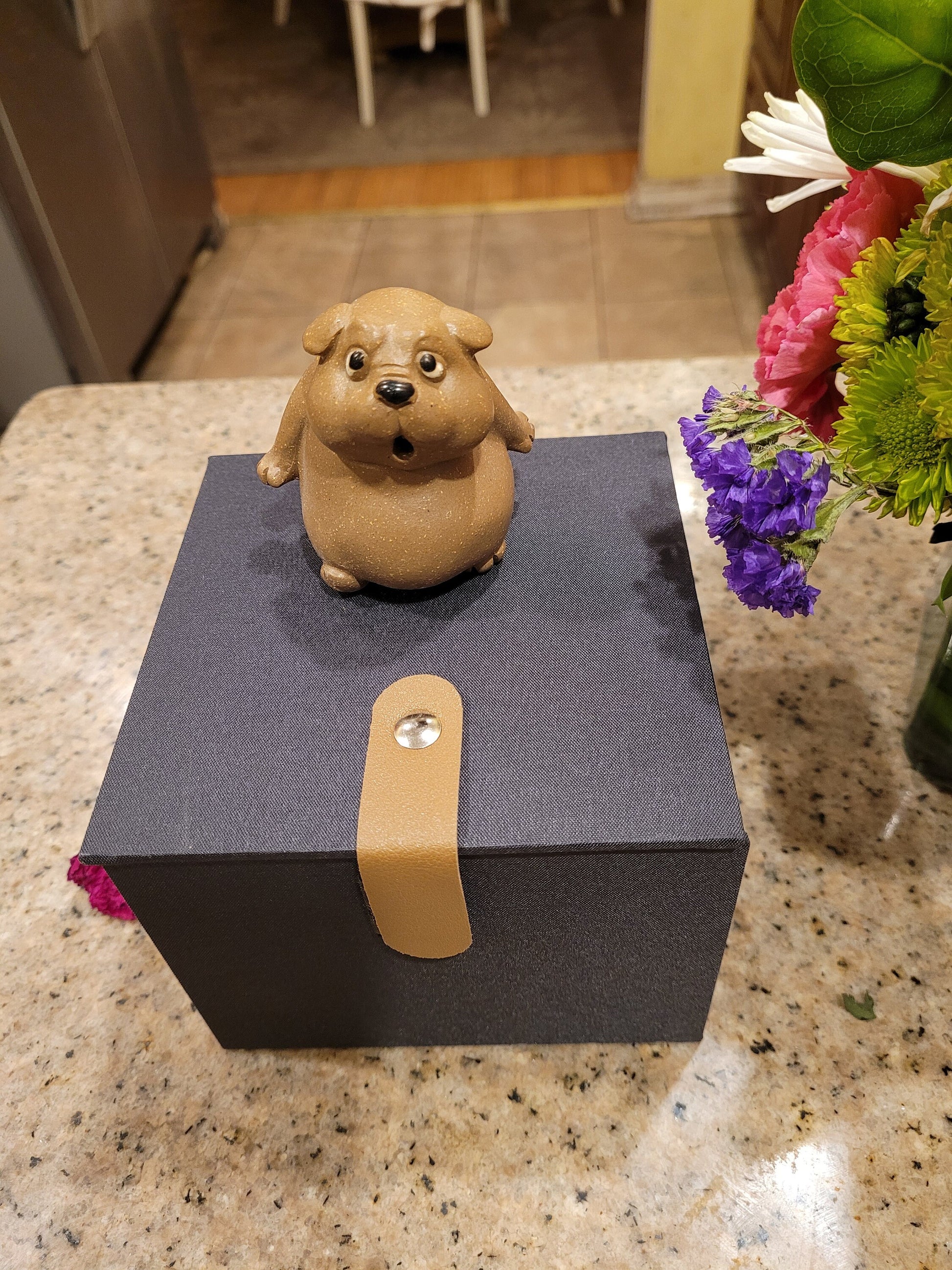 Cute dog tea pets/ZiSha YiXing pottery/Kungfu tea pets/incense burner/tea accessories