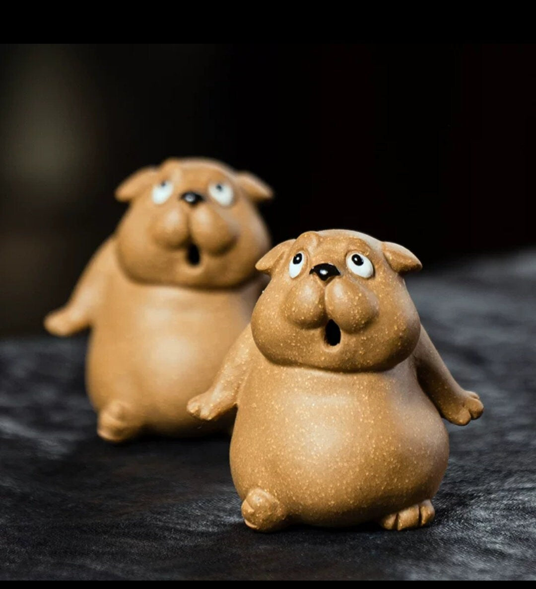 Cute dog tea pets/ZiSha YiXing pottery/Kungfu tea pets/incense burner/tea accessories