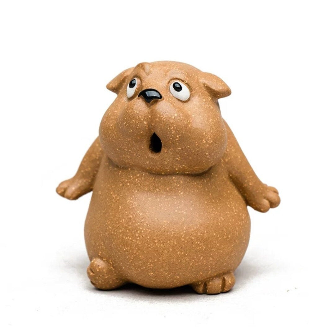 Cute dog tea pets/ZiSha YiXing pottery/Kungfu tea pets/incense burner/tea accessories