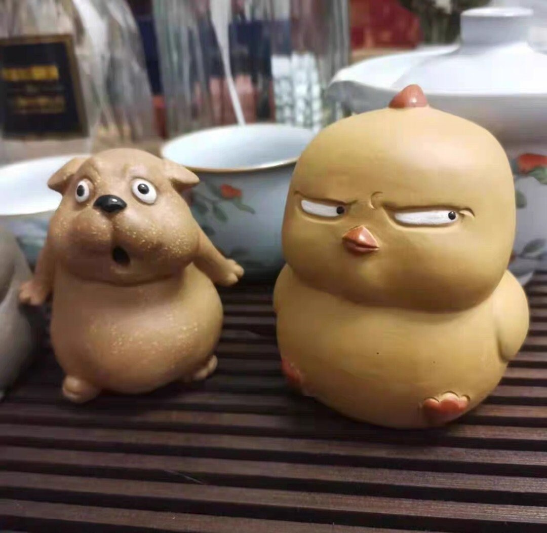 Cute dog tea pets/ZiSha YiXing pottery/Kungfu tea pets/incense burner/tea accessories