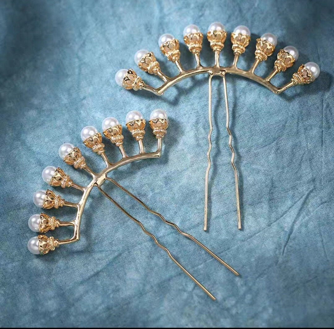 Oriental wedding hair pin/wedding Xi earring