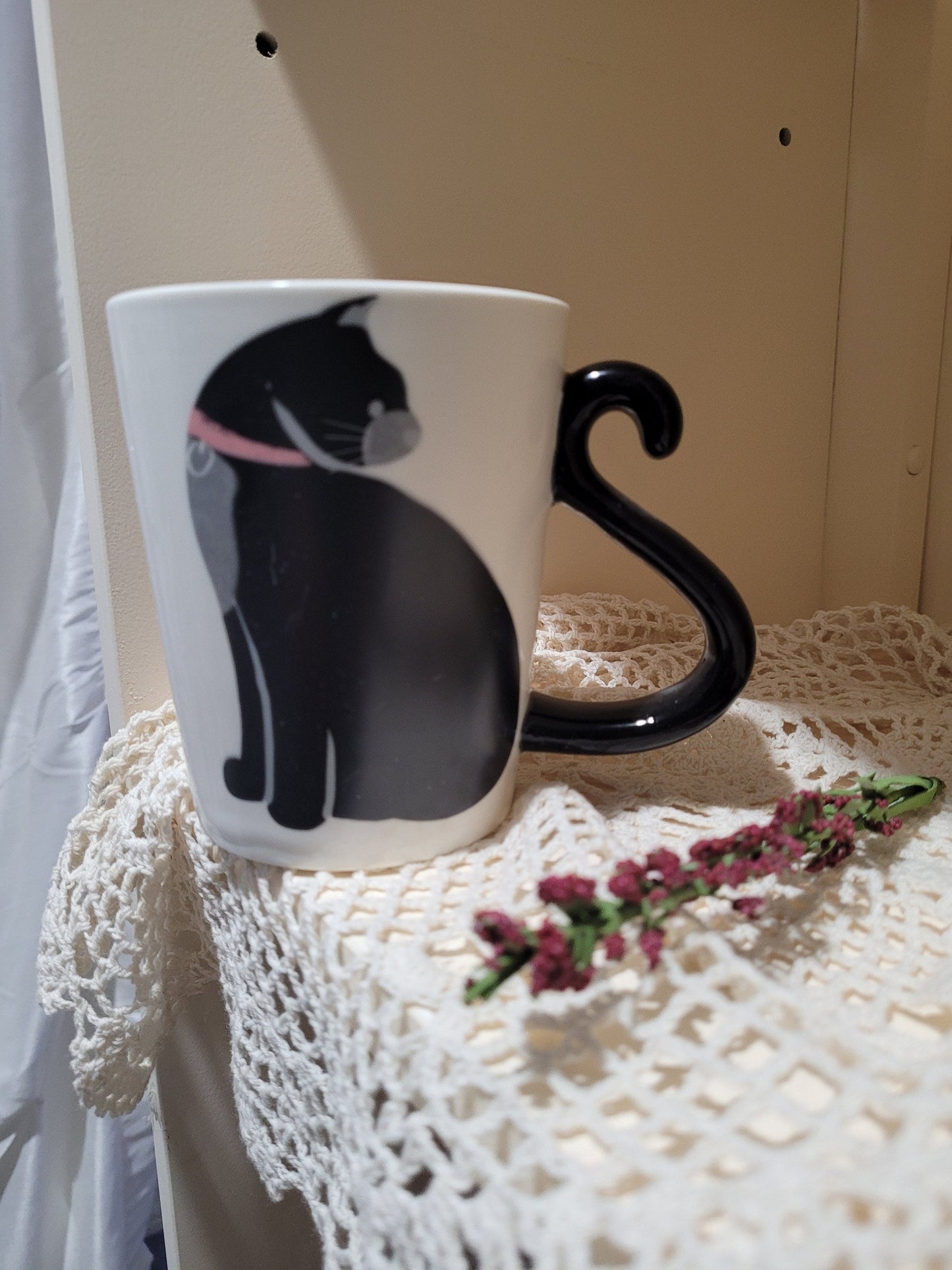 Kawaii Ceramic Cat Coffee Mugs/Cute Tea Cups/Housewarming Gift/Cat Lover/380ML